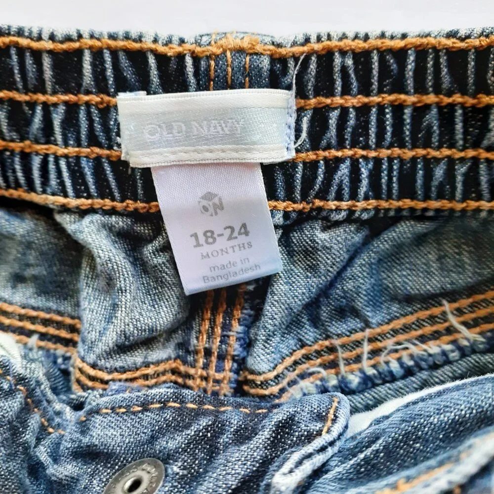 Old Navy Kids Jeans Carpenter Snap Denim 18-24 Months Toddler Boys Girls